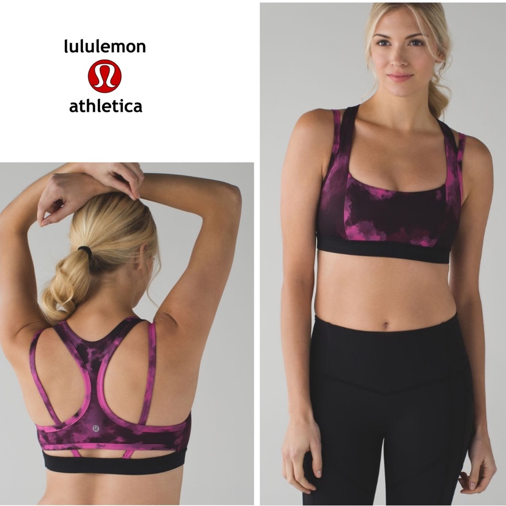lululemon athletica Purple and Black Swim Top
